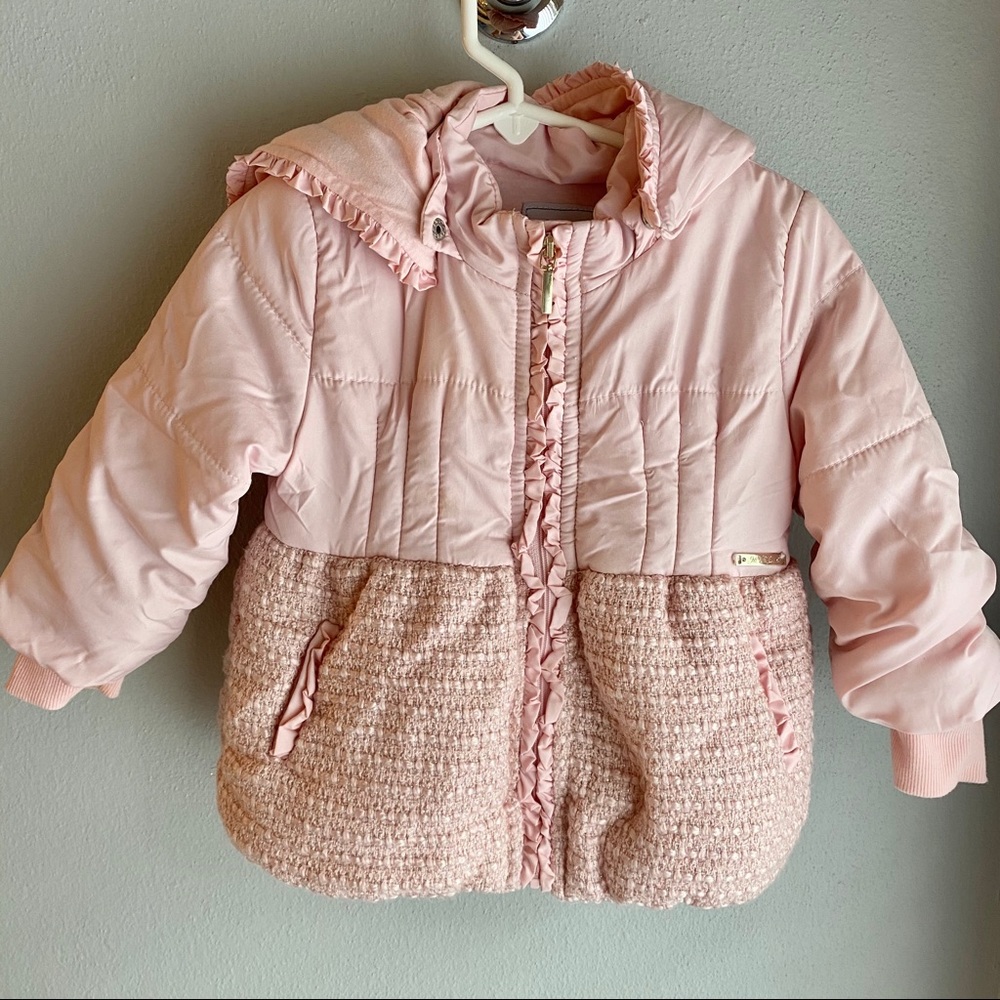 Baby girls dusty pink Mayoral winter coat